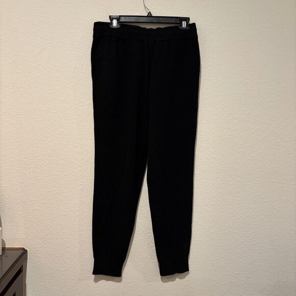 New Quince Women’s Black Mongolian Cashmere Sweatpants Joggers Size Medium - Picture 3 of 10